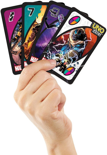 Jogo De Cartas Uno Flip Marvel Com 112 Cartões Presente Kid