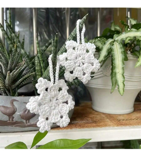 Colgantes Decorativos De Copos De Nieve Con Temática Navideñ