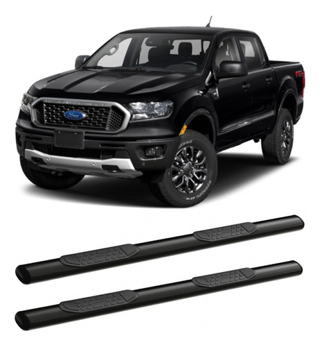 Estribo Lateral Ford Ranger 2013 A 2021 Tubular Preto