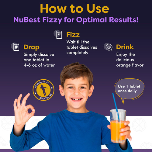 Nubest Tall Fizzy Multivitamínico Efervescente Niños 10 Tabs