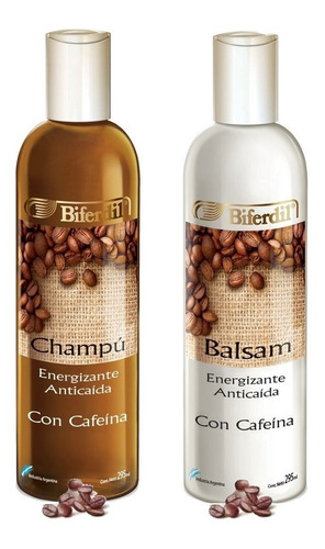Shampoo + Balsam Biferdil Energizante Anti-caida Con Cafeina