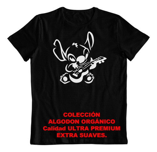 Polera - Dtf - Algodon Organico - Lilo Y Stitch