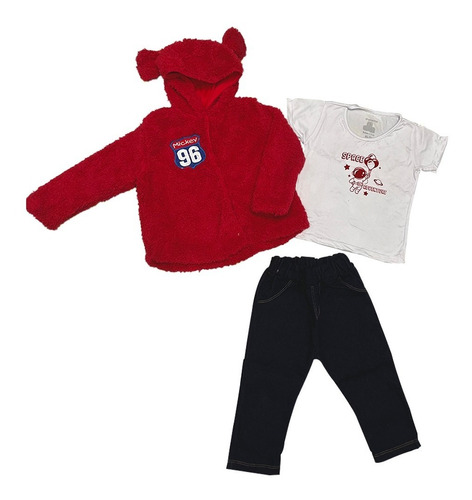 Conjunto Mickey Tres Piezas Para Bebes