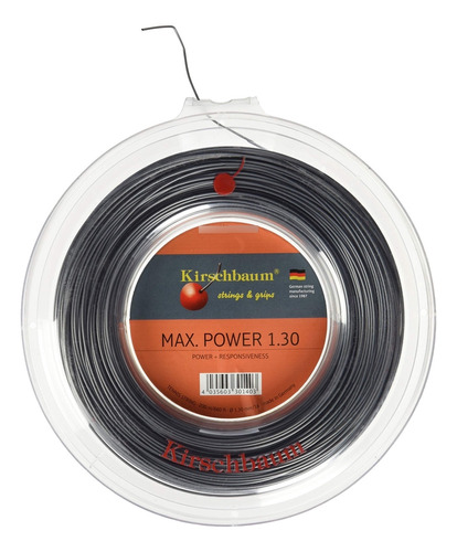 Kirschbaum Carrete Max Power 0.051 In (0.56 Oz) 660ft Gris