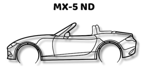 Cuadro Silueta Mazda Mx-5 Miata 100 Cm Negro Minimalista