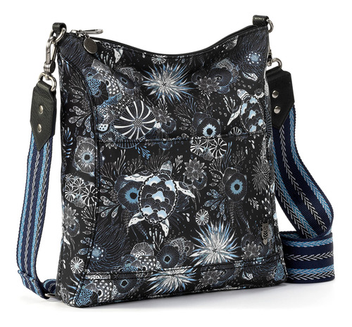 Sakroots Lucia Crossbody En Repreve Eco-twill, Paisaje Marin