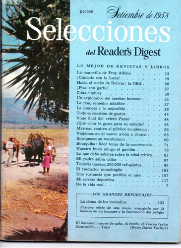 Selecciones Del Reader´s Digest Nº214 Septiembre 1958