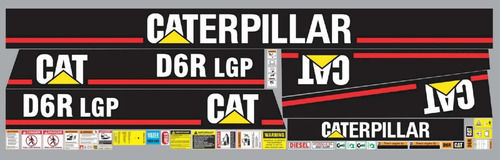 Calcomanías Caterpillar D6r Lgp Con Preventivos Originales