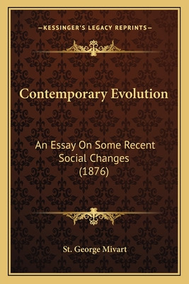 Libro Contemporary Evolution: An Essay On Some Recent Soc...