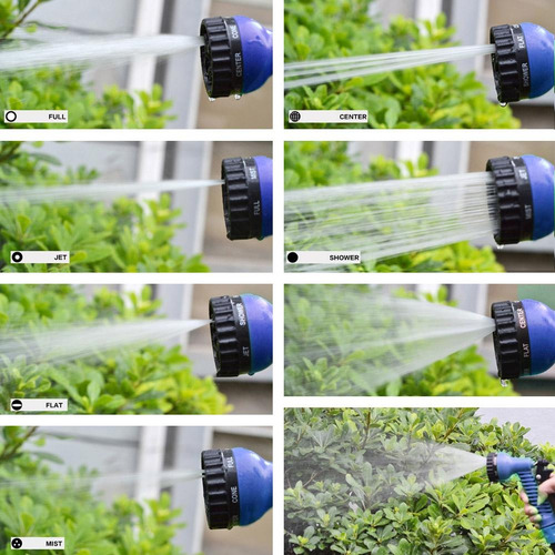 Mangueira De Irrigação Com Gatilho Reforçada Metal 15m Jato