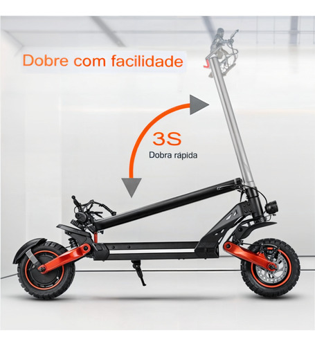 Patinete Eletrico Com Led G9 Pro Inow 55km/h 800w Cor Preto