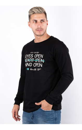 Remera Manga Larga Estampada Moha Aesthetic Algodón Premium