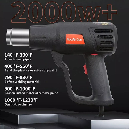Pistola De Calor De 2000w Temperatura Regulable 6 Re-hg-02