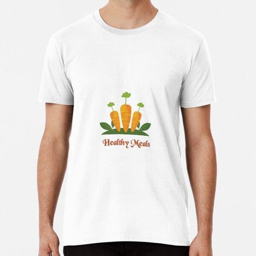 Remera Diseño De Comidas Saludables Algodon Premium 