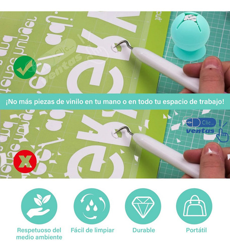 Recolector Con Ventosa Deshierbe Vinil Cricut Cameo
