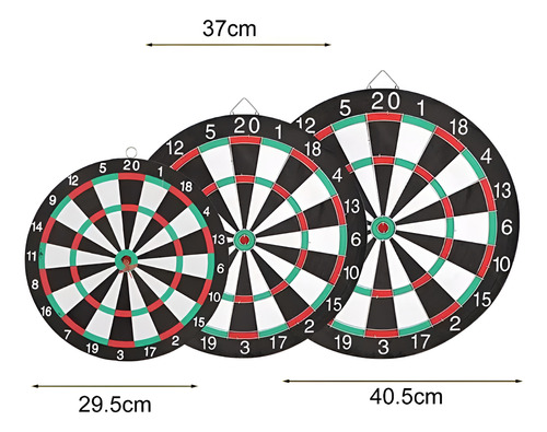 Tablero De Dardos 2por 1 (30cm). Tiro Al Blanco 6dardos 250g