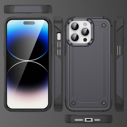 . Funda Tekku Tough Cover Para iPhone 15 Pro Max Negra