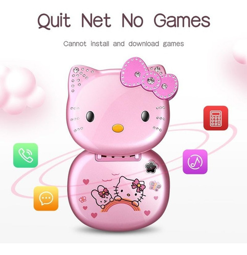 Nuevo Teléfono Plegable Hello Kitty Con Dibujos Animados