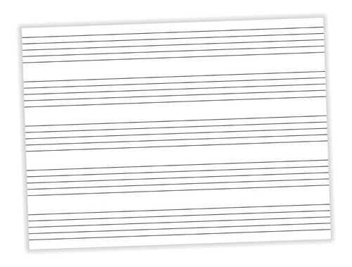 Adesivo Quadro Branco Pautado Pauta Musical  60 X 120 Cm