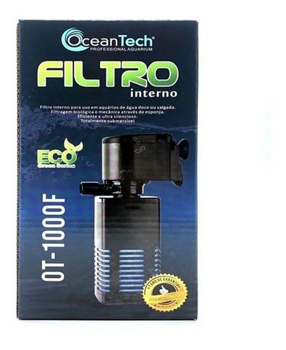 Filtro Interno Ot-1000f 650l/h 127v 15w Ocean Tech