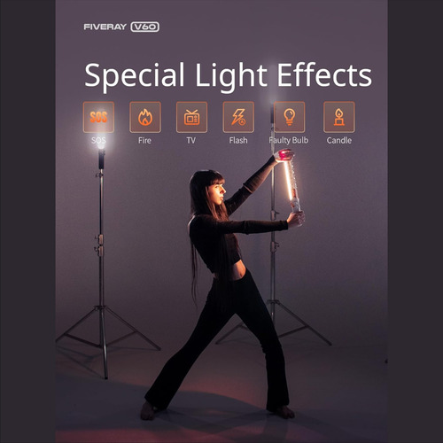 Luz De Mano Varita Zhiyun Fiveray V60 Led Light Combo