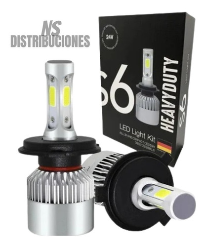 Imagen 4 de 8 de Juego Led Cree S6 24v H4 H1 H7 H11 Camiones Micros Envios!