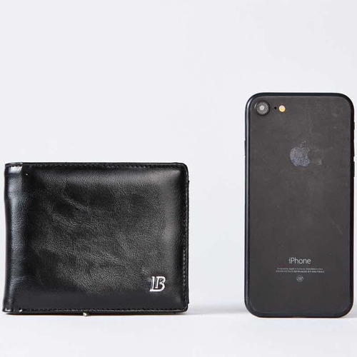 Cartera De Cuero Para Hombre Tarjetero Monedero Cremallera