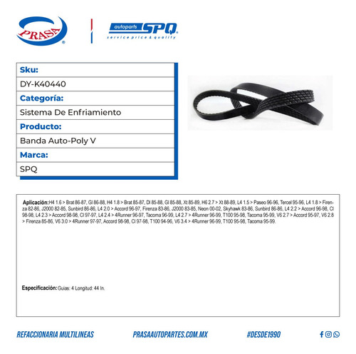 Banda Auto-poly V Audi A4 2013-2014