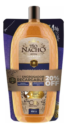  Pack Tío Nacho Engrosador Shampoo 950ml + Doypack 400ml