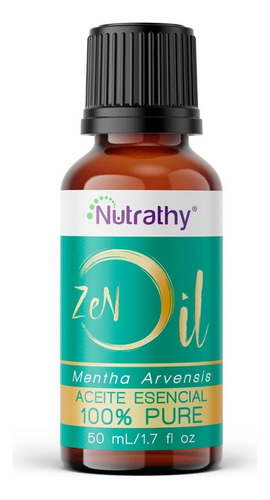 Aceite Esencial 100% Puro De Menta Zenoil Nutrathy 50ml Se