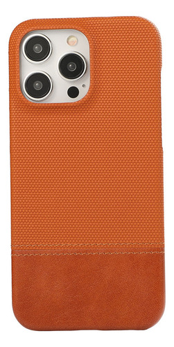 Funda Antihuellas Con Estampado De Tela Empalmada Para iPhone 12, 13, 14, 15, 16 Pro Max 14plus, 15plus, 16plus