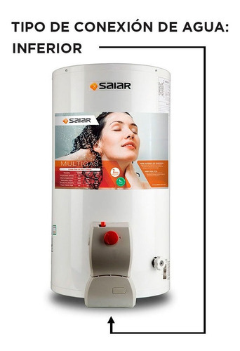 Termotanque Multi Gas De Colgar 80 Litros Saiar Rheem Tcg080