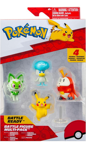 Pack De 4 Figuras Pokémon Gen Ix Battle Figure Set (Usado)