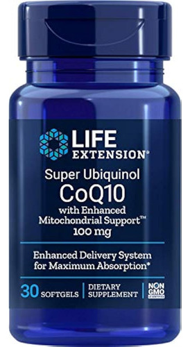 Life Extension Super Ubiquinol Coq10 Con Soporte Mitocondria