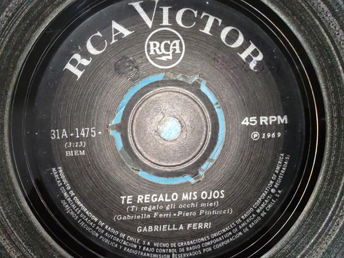 Vinilo Single De Gabriella Ferri  Te Regalo Yo Mis( N7-e181