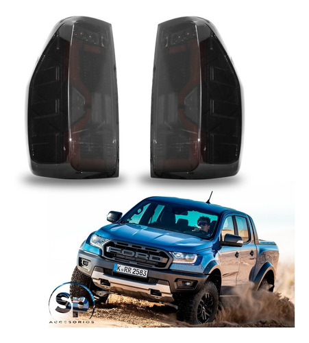 Par Calaveras Traseras Para Ford Ranger 2013 - 2022 Led 