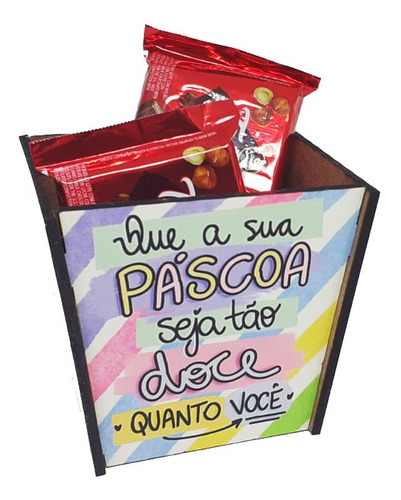 Cachepot Feliz Páscoa Com Chocolates Você É Um Talento