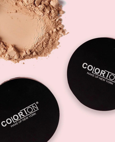 Base de maquillaje en polvo compacto Colorton Polvo Compacto Matte Finish Full Cover 24H Mineral Powder tono 9 caramel - 10g
