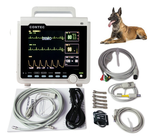 Monitor De Signos Vitales Veterinario 6 Parámetros Contec