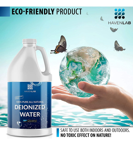 Agua Desionizada Desmineralizado 1 Galón Para Lavado Y Ref