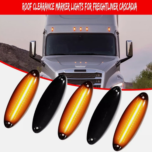 5 Luces Led Para Techo Freightliner Cascadia 2008-2021