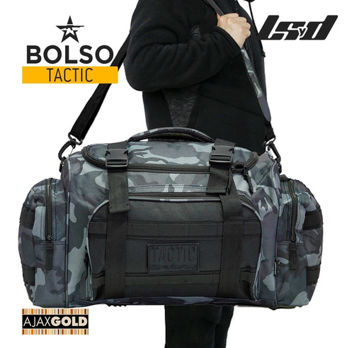 Imagen 5 de 8 de Bolso De Viaje Reforzado Camuflado Gym Deportivo Grande