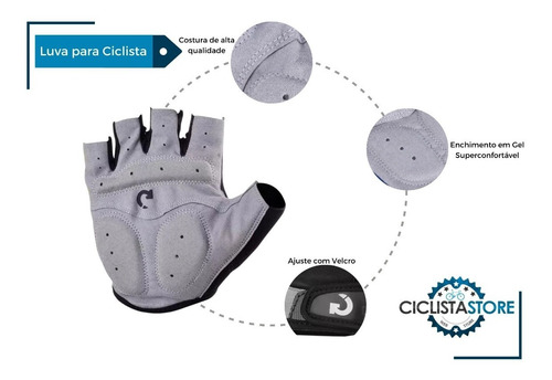 Luva Para Ciclista Bike Bicicleta Com Gel Super Confortavel