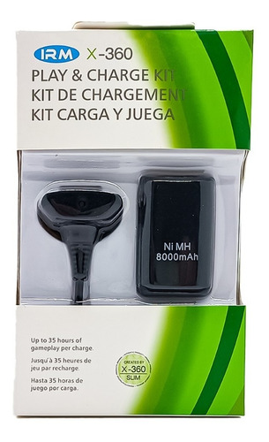 Imagen 2 de 2 de Cargador Con Bateria Mando Xbox 360