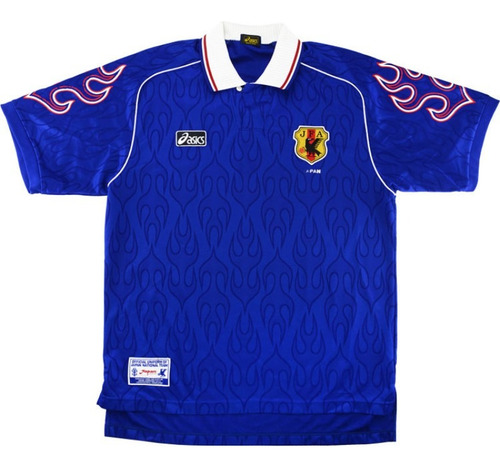 Camisa Japão 1998 Retrô Edição Limitada Masculina - Azul
