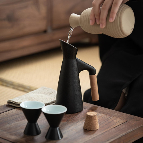 Juego De Sake De Cerámica Con Sake Japonés Más Cálida,