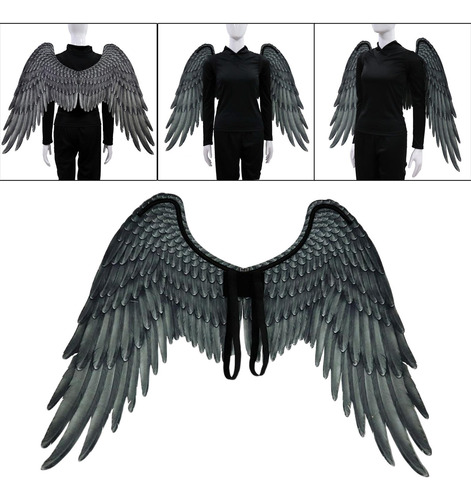 Disfraz De Con De Ángel De Halloween, Talla Única Negro