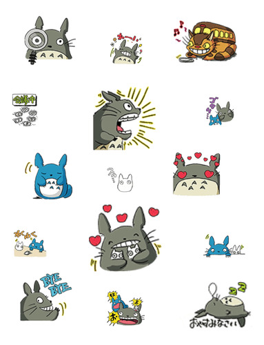 Set De Stickers  Totoro - Ghibli 