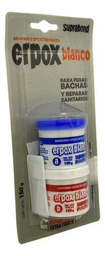 Pegamento Pasta Suprabond Adhesivo ERPOX BLANCO Piletas Cocina y Sanitarios