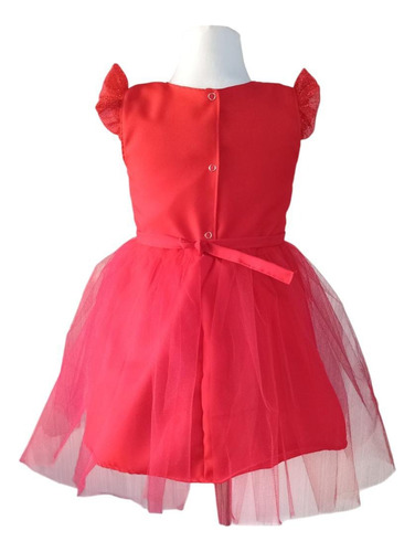 Disfraz Vestido Plim Plim Payaso Tutu Bebe Rojo 1